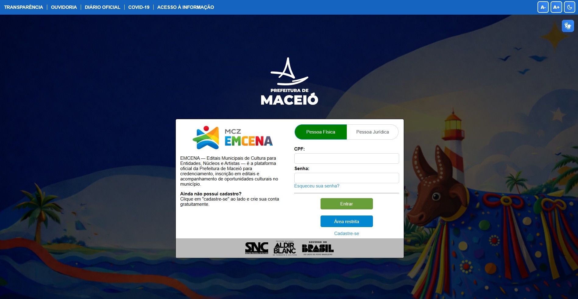 MCZ em Cena - Portal de Editais de Cultura